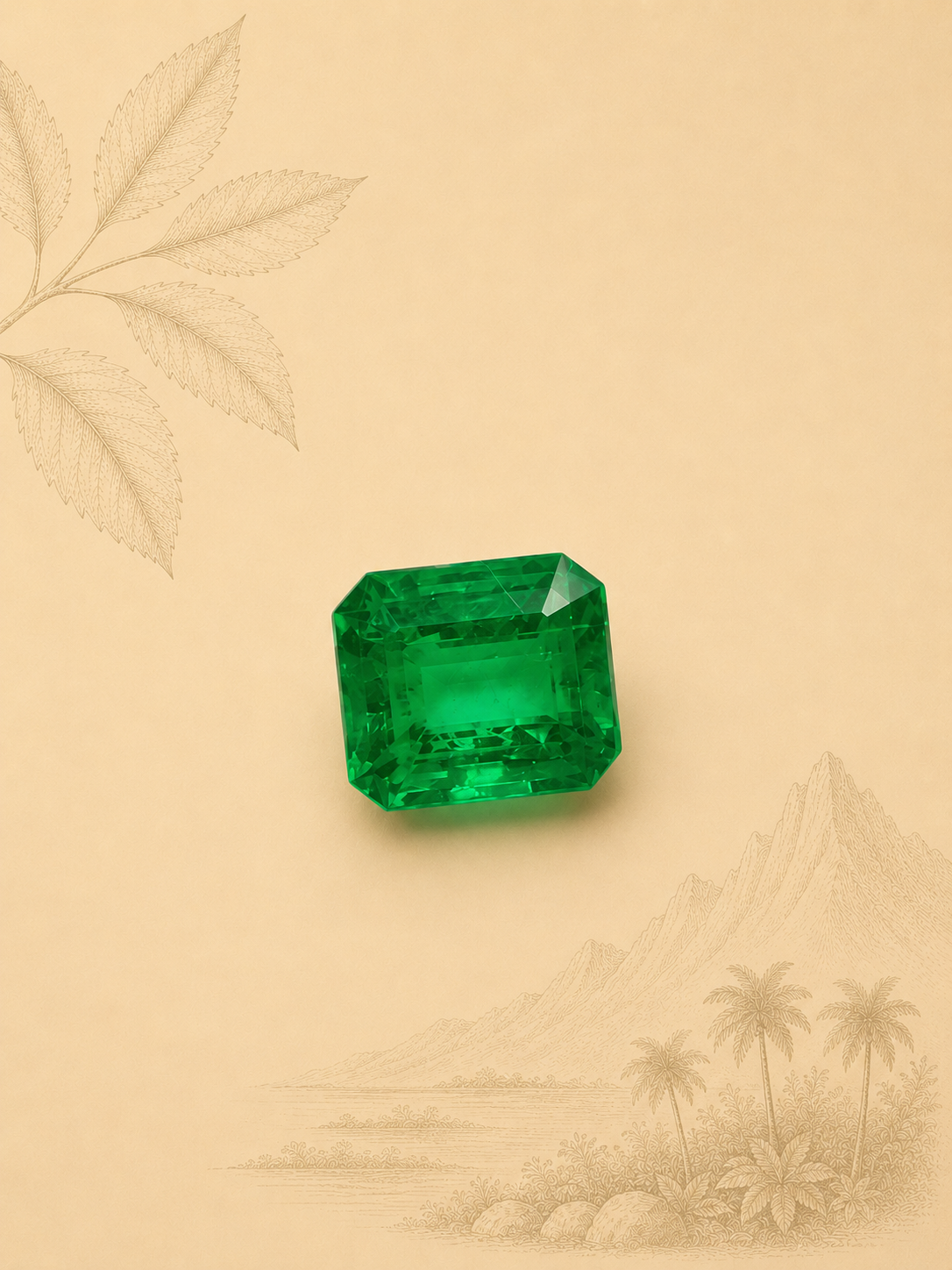 Esmeralda Natural colombiana peso 0,44 ct – Origen Muzo