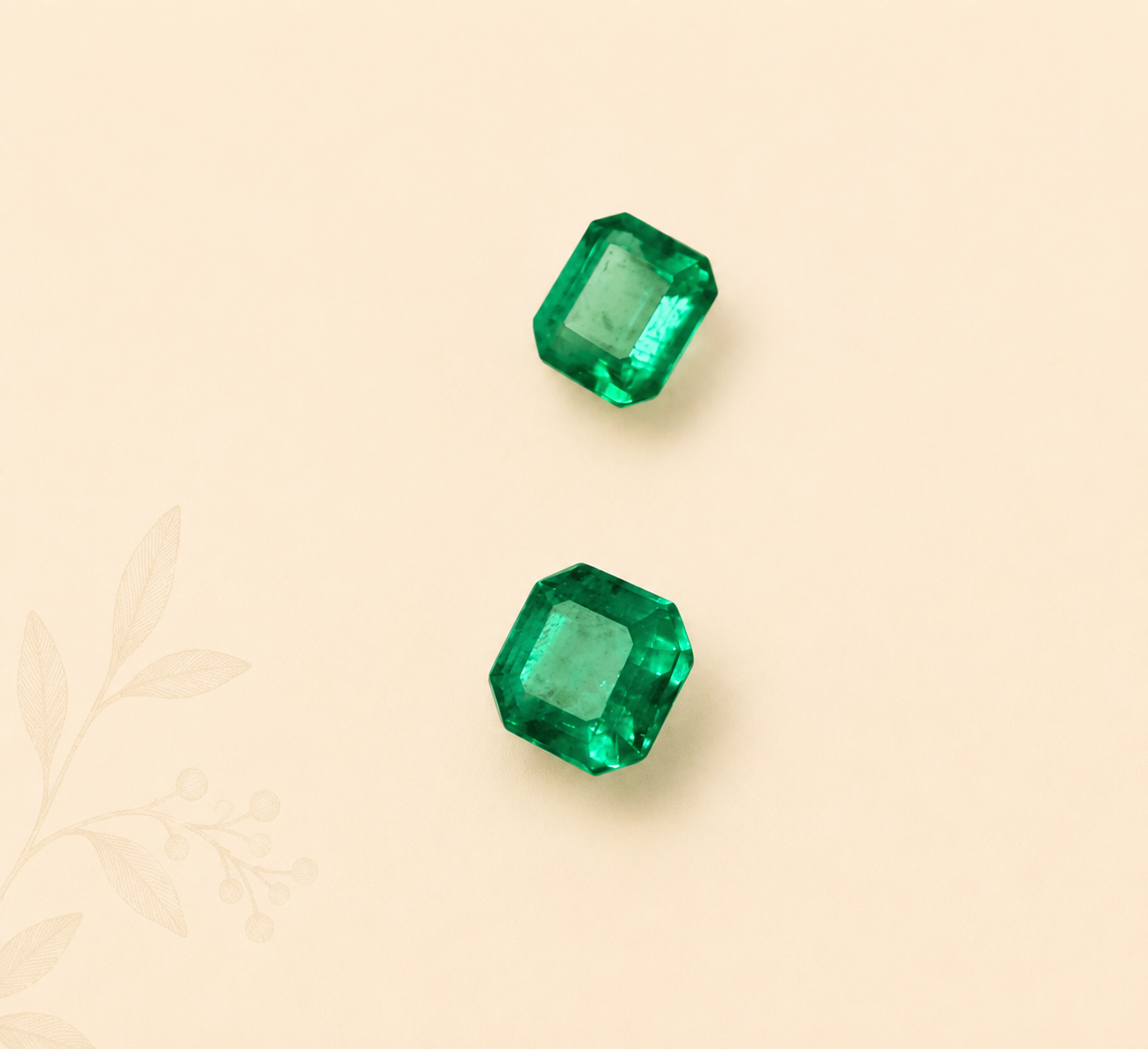 Esmeraldas Naturales colombianas 0,16 / 0,13 cts – Origen Muzo